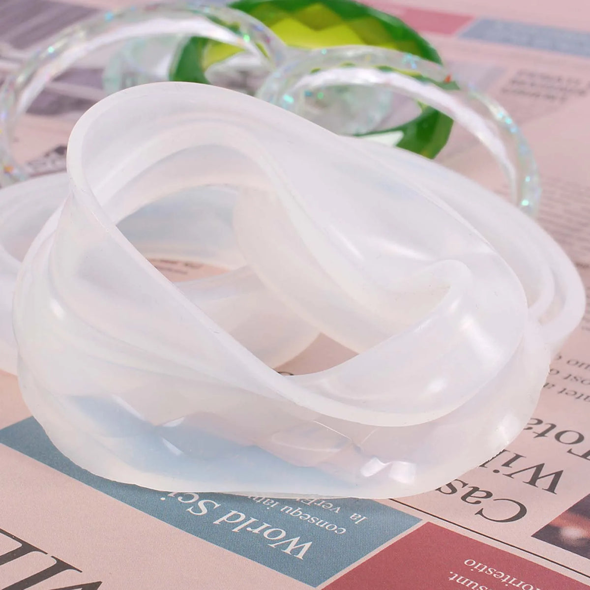 Silicone Bracelet Mold for DIY Jewelry Making Flexible Durable Epoxy Bangle Ring Mold Craft Supplies for Creative Gifts