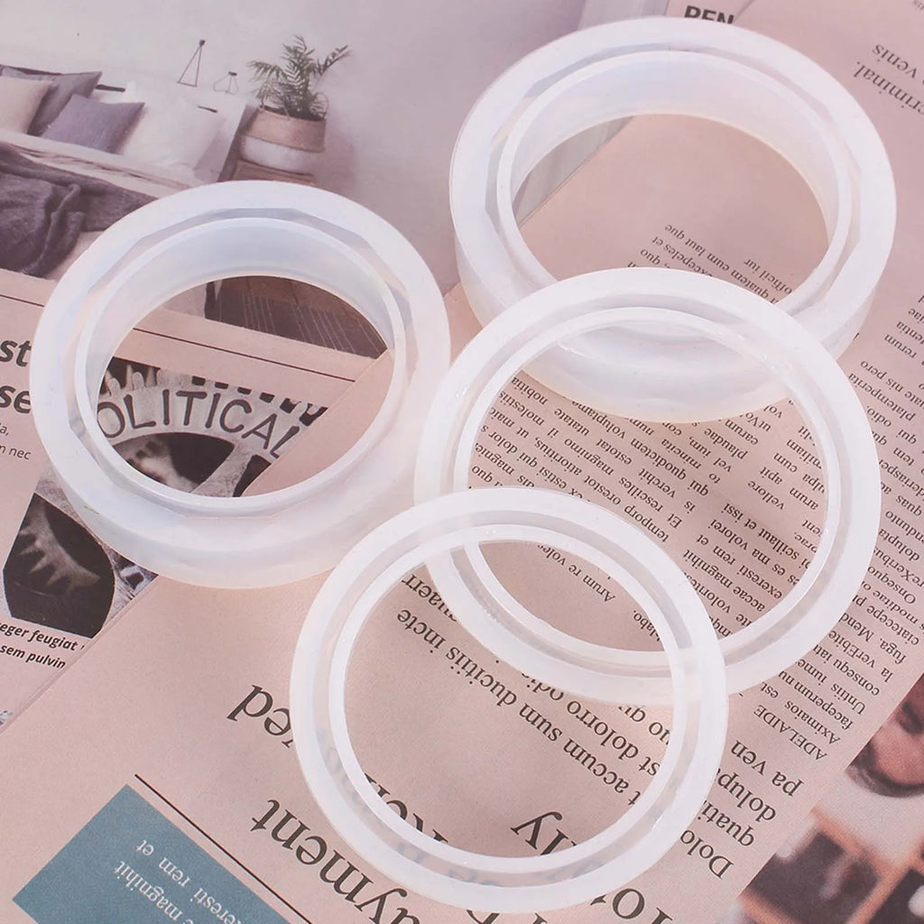 Silicone Bracelet Mold for DIY Jewelry Making Flexible Durable Epoxy Bangle Ring Mold Craft Supplies for Creative Gifts